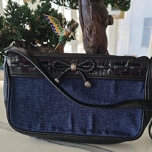 Brighton Black and Blue Clutch